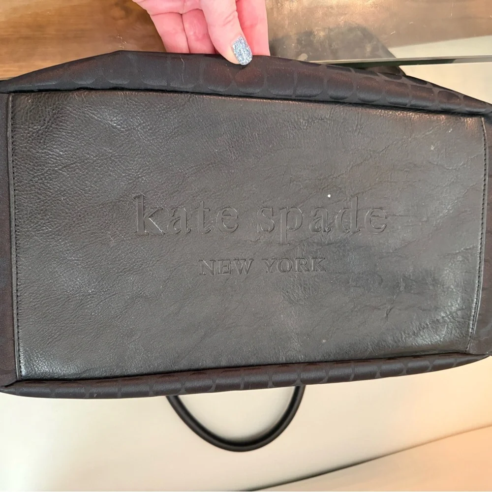 Kate Spade Stevie Black Patterned Tote or Baby Bag - Picture 3 of 3